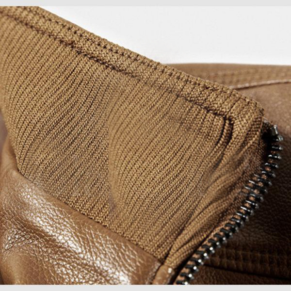Titan Stylish Zipper Pockets Leather Jacket