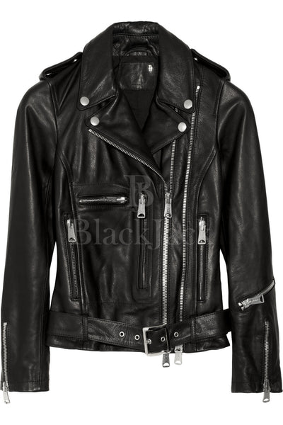 Classic Moto Biker Leather Jacket|BlackJack Leathers 