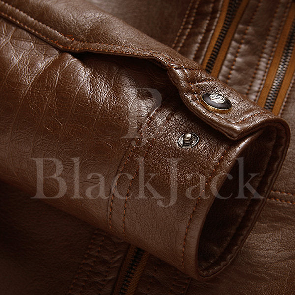 Business Thicken Leather Jacket|BlackJack Leathers