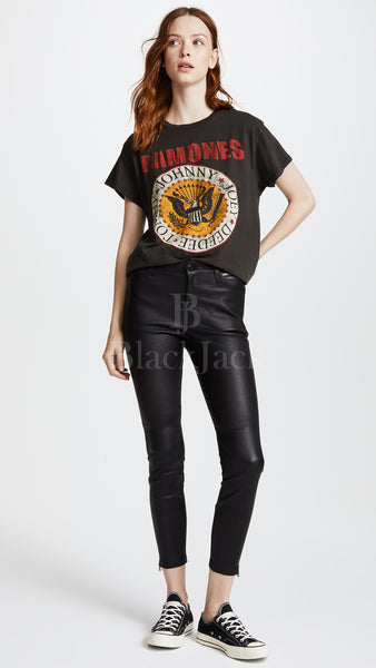 Leather Ankle Zipper Pants|BlackJack Leathers