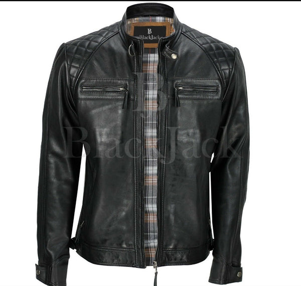 Fancy Inner Buffalo Leather Jacket|BlackJack Leathers