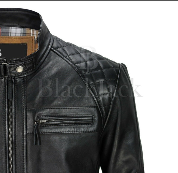 Fancy Inner Buffalo Leather Jacket|BlackJack Leathers