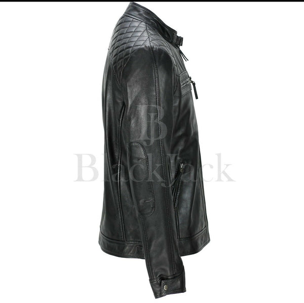 Fancy Inner Buffalo Leather Jacket|BlackJack Leathers