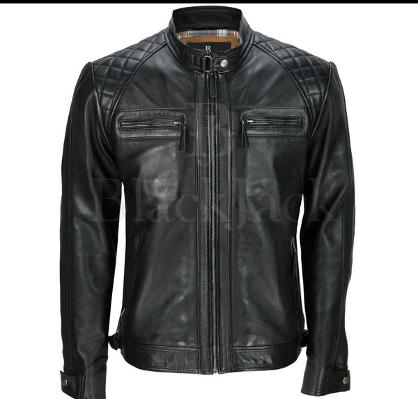 Fancy Inner Buffalo Leather Jacket|BlackJack Leathers