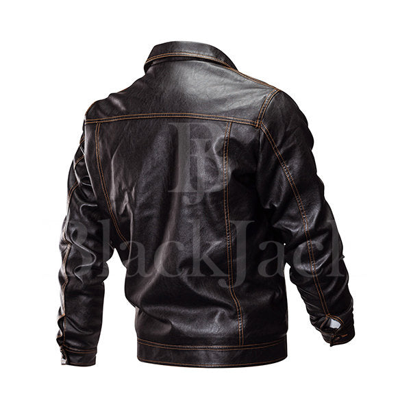 Casual Moto Multi-Pockets Leather Jacket|BlackJack Leathers 