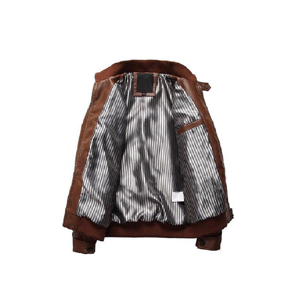 Slim Fit Bikerjacke aus Rindsleder für Herren