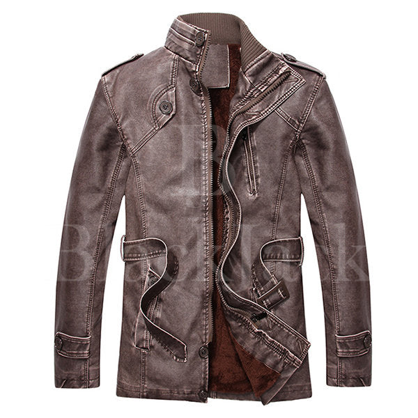 Biker’s leather belt thick Jacket|BlackJack Leathers 