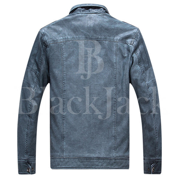 Multi Pockets Epualets Leather Jacket|BlackJack Leathers 