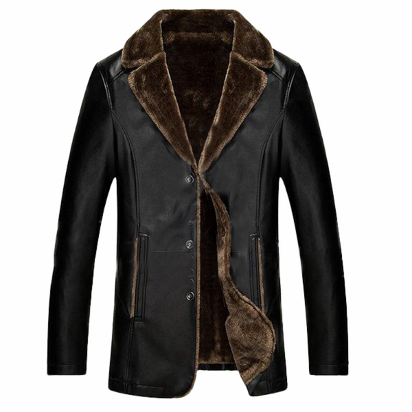 Fleece Collar Overcoat for Men