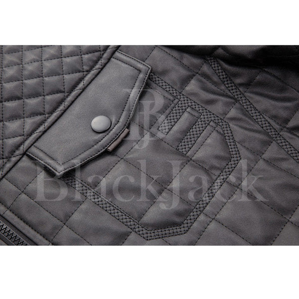 Black Fold Metal Coat Leather Jacket|BlackJack Leathers 