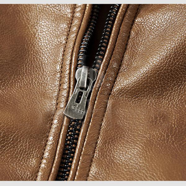 Titan Stylish Zipper Pockets Leather Jacket