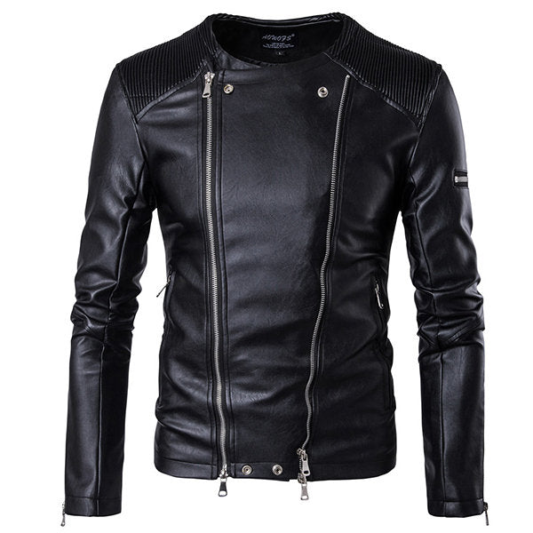 Zipper Black Sheep Leather Jacket|BlackJack Leathers 