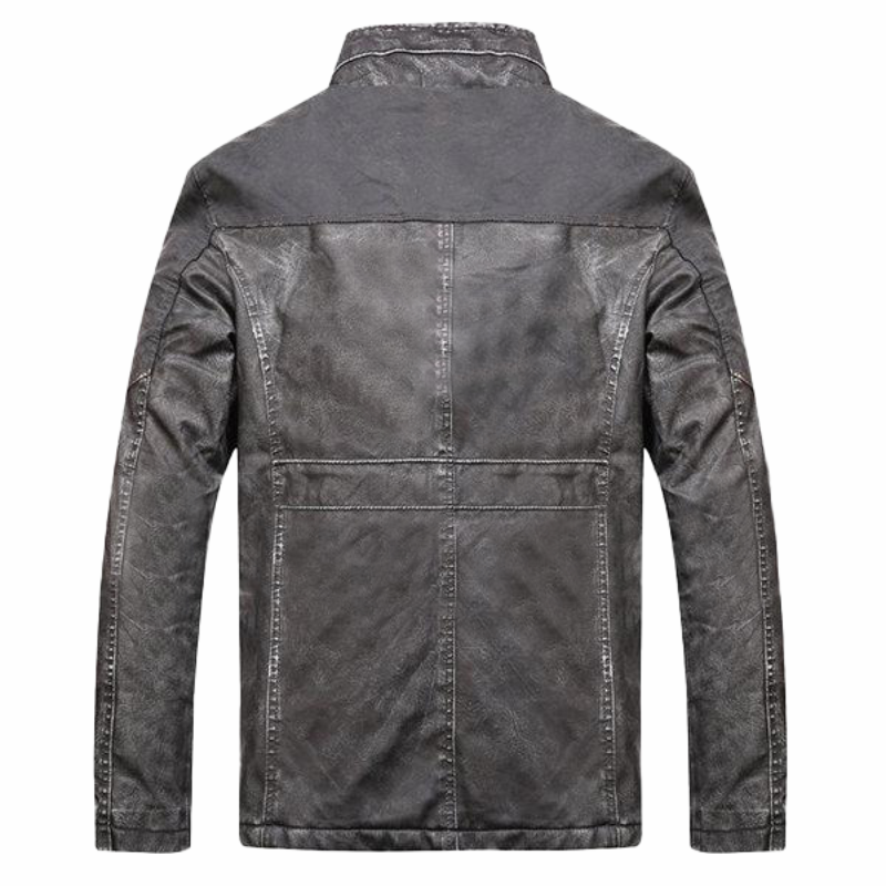 Patchwork Multi Pockets Leather Jacket – Black Jack Leathers