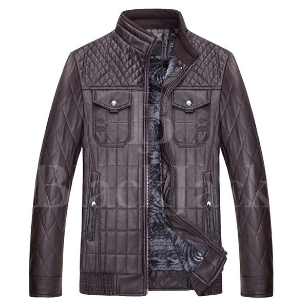 Black Fold Metal Coat Leather Jacket|BlackJack Leathers 