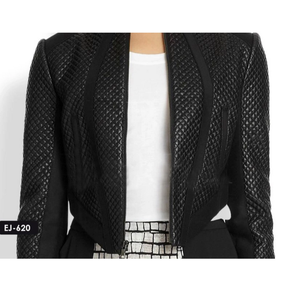 Suede Panels Vest Leather Jacket | black jack leathers