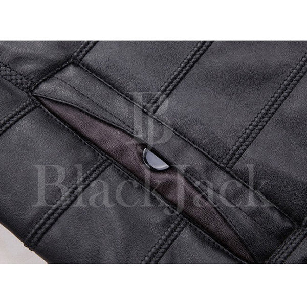 Premium Chest Pockets Leather Jacket|BlackJack Leathers 