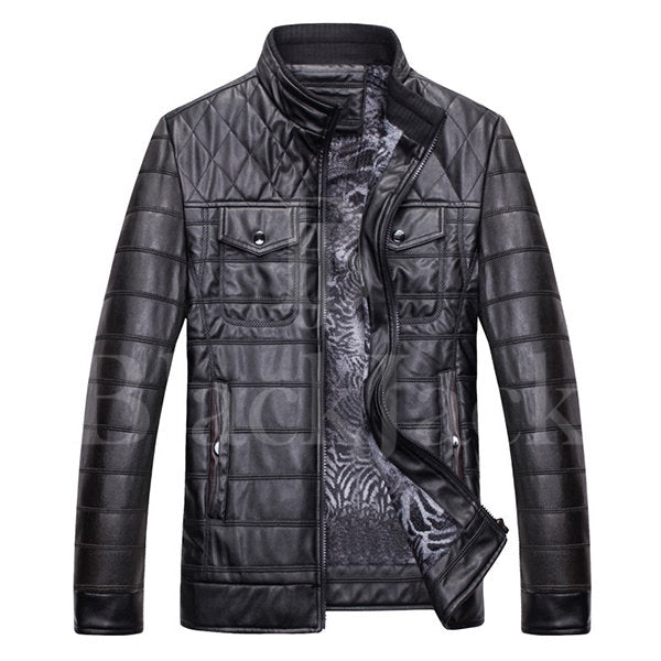 Premium Chest Pockets Leather Jacket|BlackJack Leathers 