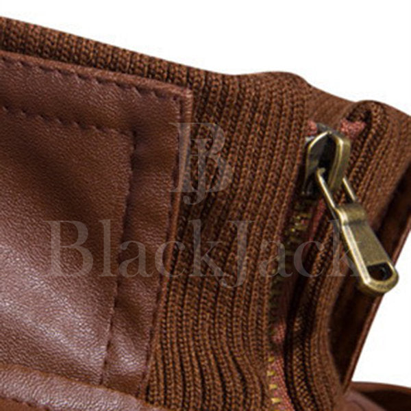 Stylish Chest Pocket Leather Jacket|BlackJack Leathers 
