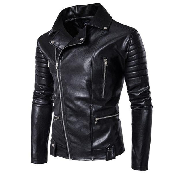 Winter Chest Pocket Leather Jacket