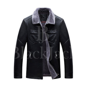 Multi-Pockets thicken business Leather Jacket|BlackJack Leathers 