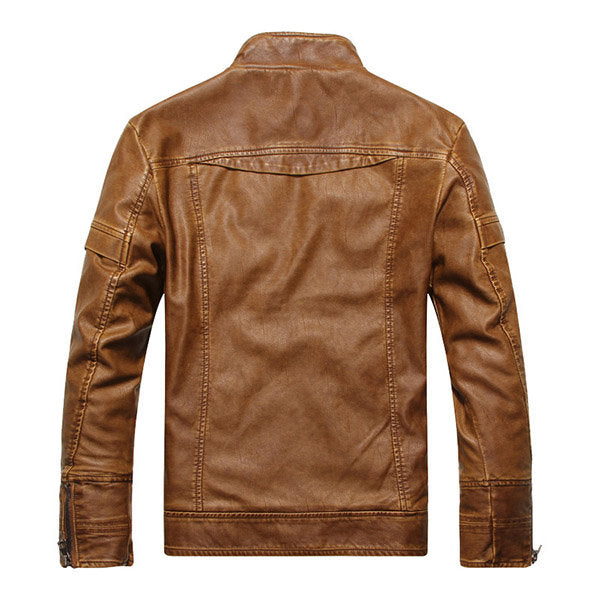 Biker Stand Collar Leather Jacket|BlackJack Leathers 