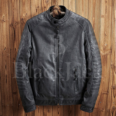 Fashion Stand Collar Leather Jacket|BlackJack Leathers 