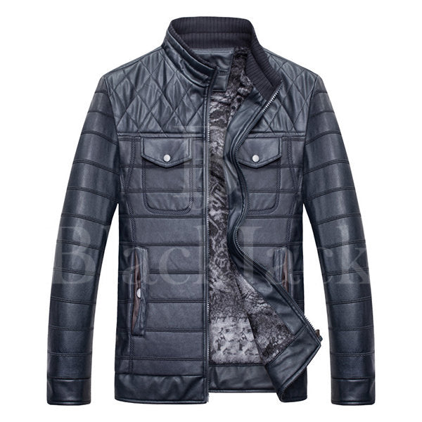 Premium Chest Pockets Leather Jacket|BlackJack Leathers 