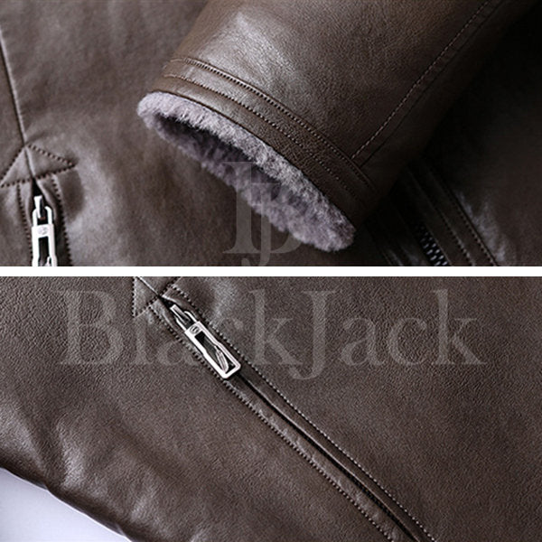 Multi-Pockets thicken business Leather Jacket|BlackJack Leathers 