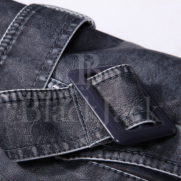 Biker’s leather belt thick Jacket|BlackJack Leathers 