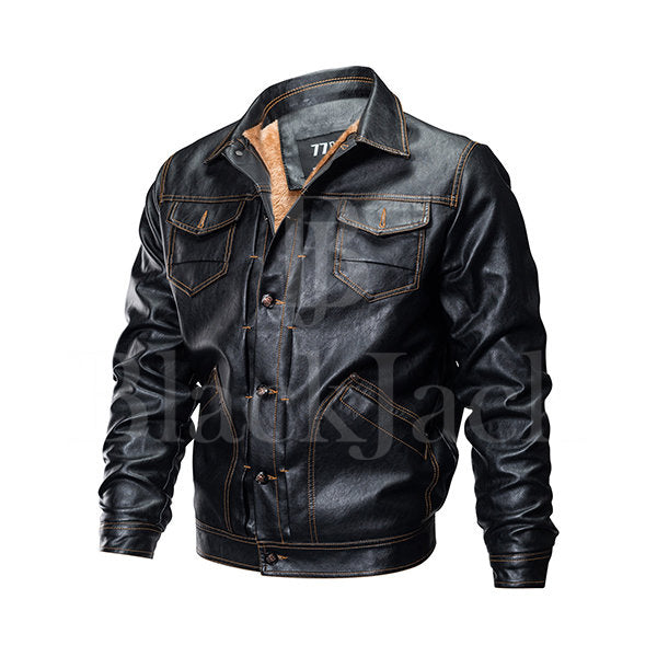 Casual Moto Multi-Pockets Leather Jacket|BlackJack Leathers 