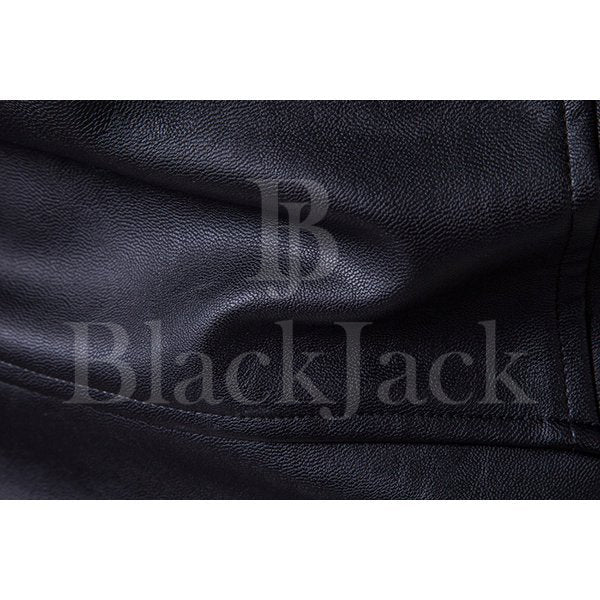 Zipper Black Sheep Leather Jacket|BlackJack Leathers 