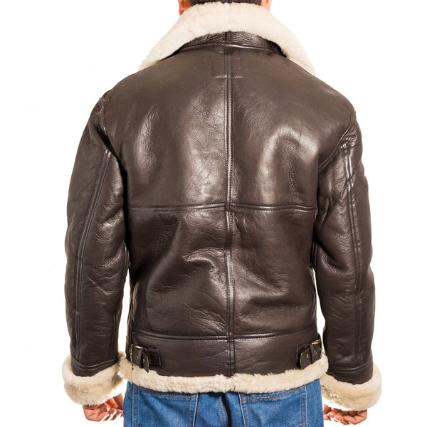 Brown Fur Shearling Leather Jacket