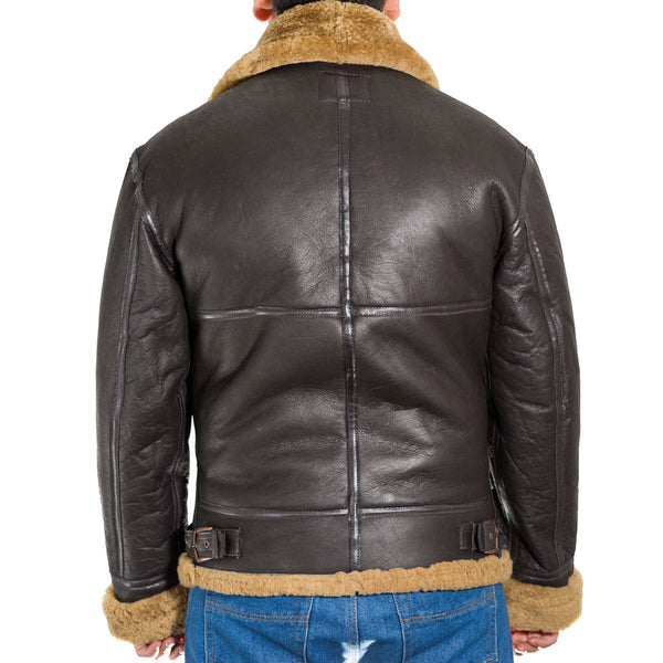 Brown Fur Shearling Leather Jacket