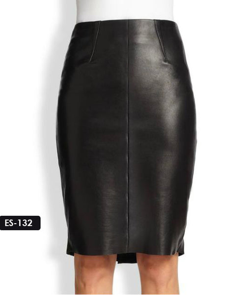 Supremely Sleek Pencil Leather Skirt