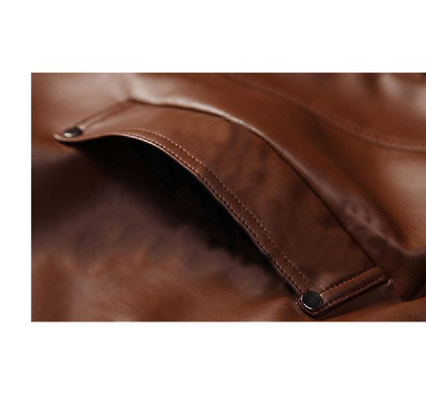 Slim Fit Bikerjacke aus Rindsleder für Herren
