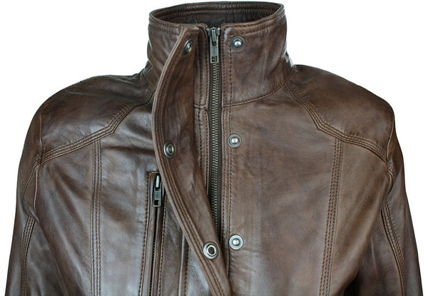 Women Military Slim fit Leather Jacket