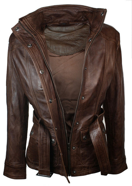 Women Military Slim fit Leather Jacket