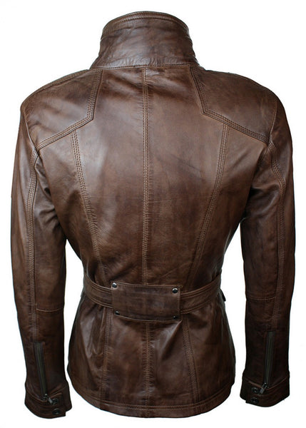 Women Military Slim fit Leather Jacket