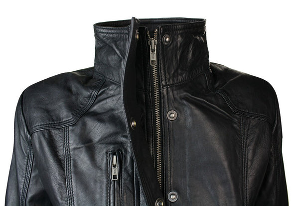 Women Military Slim fit Leather Jacket