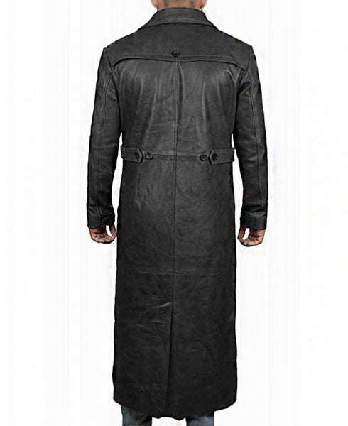 Full length Black Winter Trench Coat