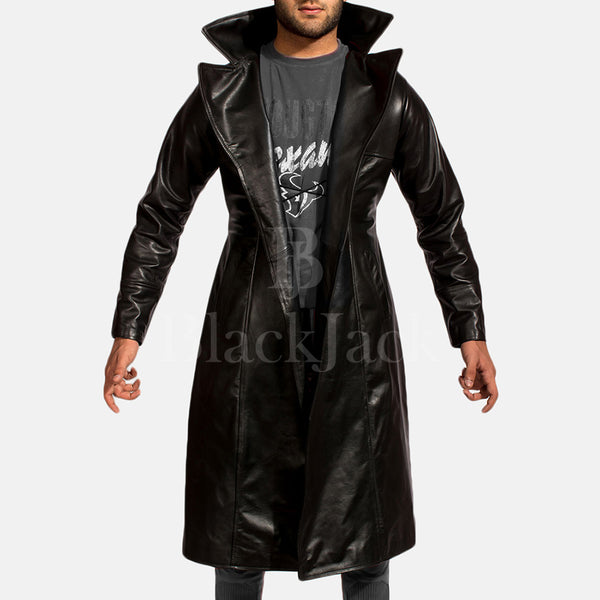 Dracullum Black Natural Sheep Leather Coat