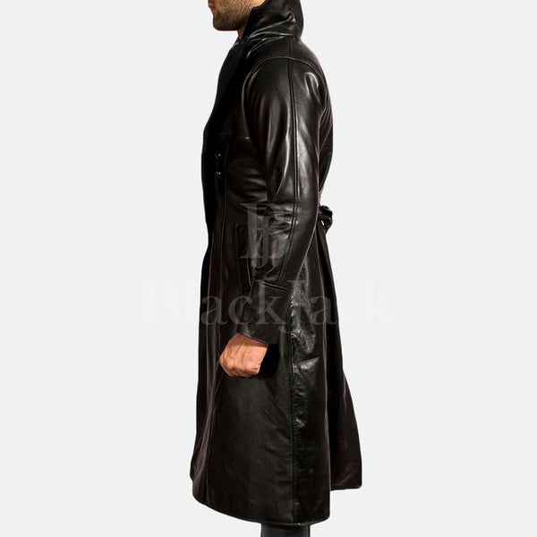 Dracullum Black Natural Sheep Leather Coat