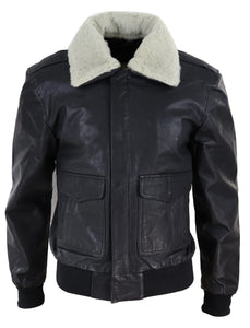 A2 Black Bomber leather jacket