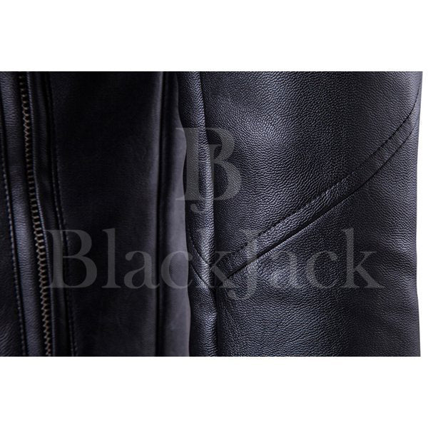 Zipper Black Sheep Leather Jacket|BlackJack Leathers 