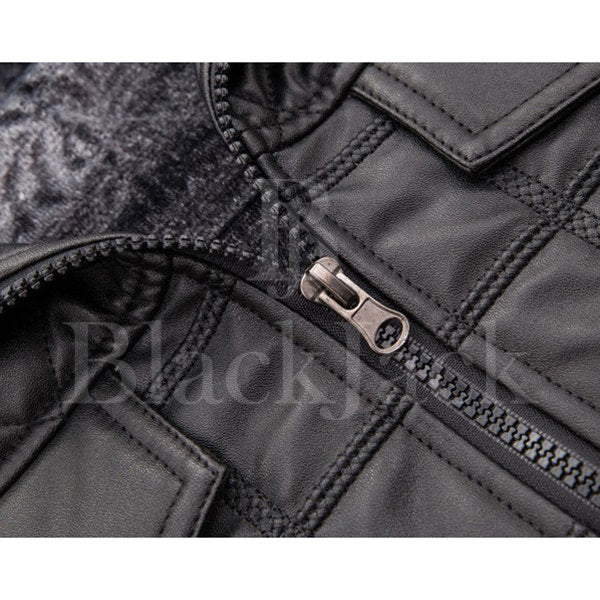 Premium Chest Pockets Leather Jacket|BlackJack Leathers 