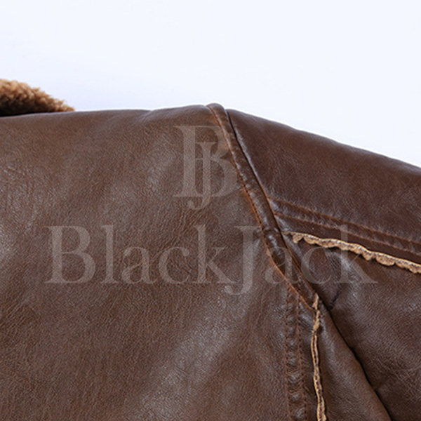 Winter Stylish Mid-long Leather Jacket|BlackJack Leathers 