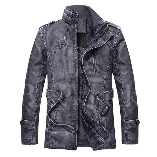 Biker’s leather belt thick Jacket|BlackJack Leathers 