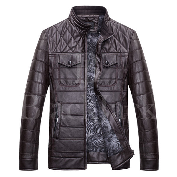 Premium Chest Pockets Leather Jacket|BlackJack Leathers 