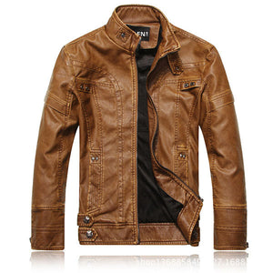 Biker Stand Collar Leather Jacket|BlackJack Leathers 