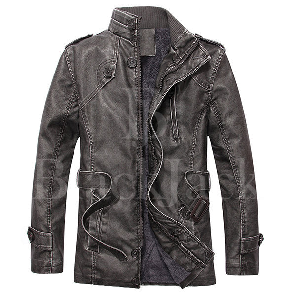 Biker’s leather belt thick Jacket|BlackJack Leathers 